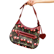 Faux Leather Cherry Purse