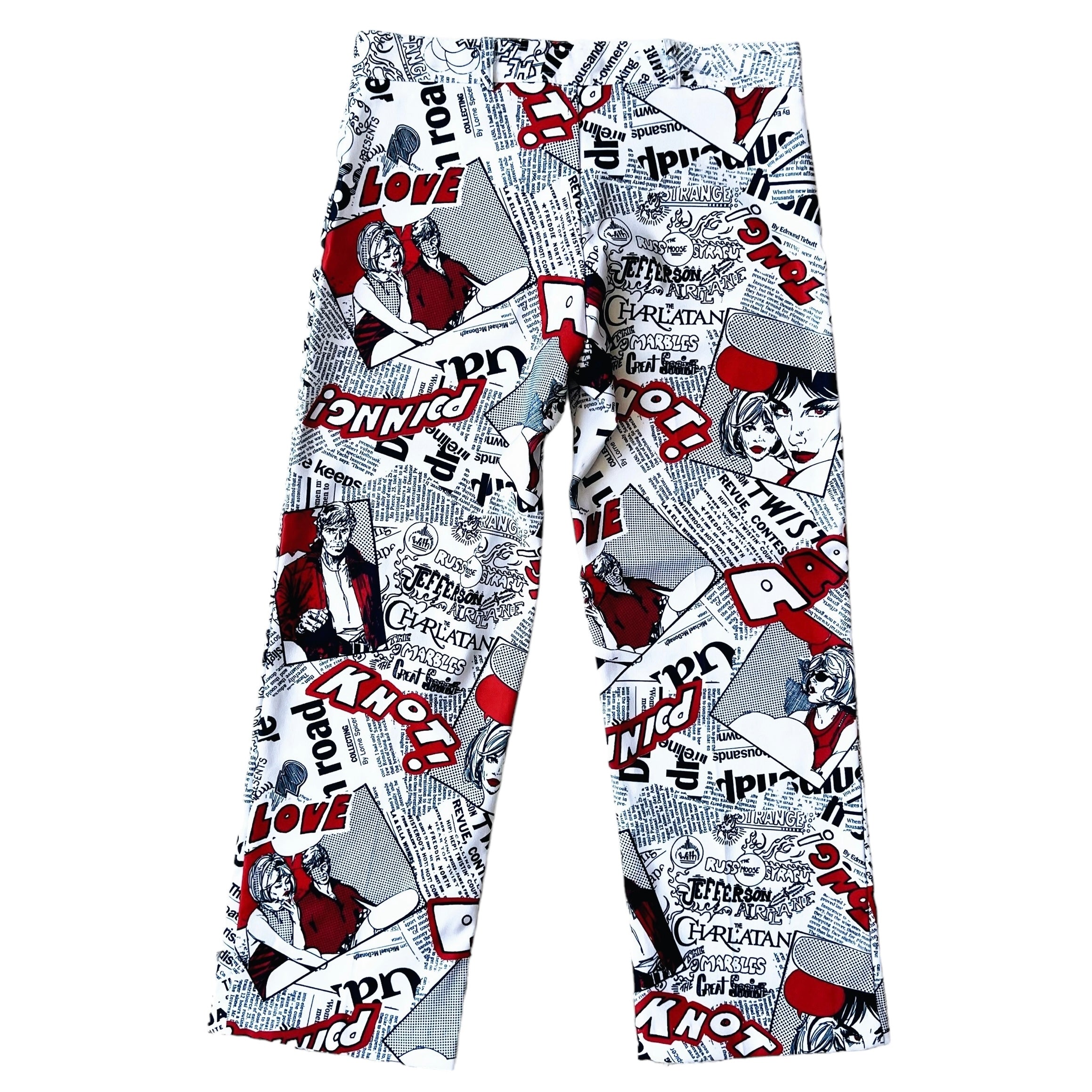 90s Comic & Newsprint Capris (S)