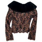 Ann Ferriday Furry Lace Cardigan (M)