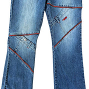 Early 2000s Funky Zipper Jeans (L)