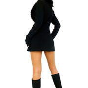 Double Zip Furry Collar Cardigan (M/L)