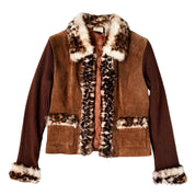 Suede & Rabbit Fur Jacket (S/M)