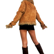Vintage Furry Suede Studded Jacket (M/L)