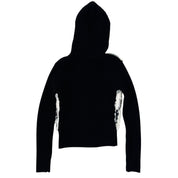 Furry Ribbed Knit Zip Up (S)