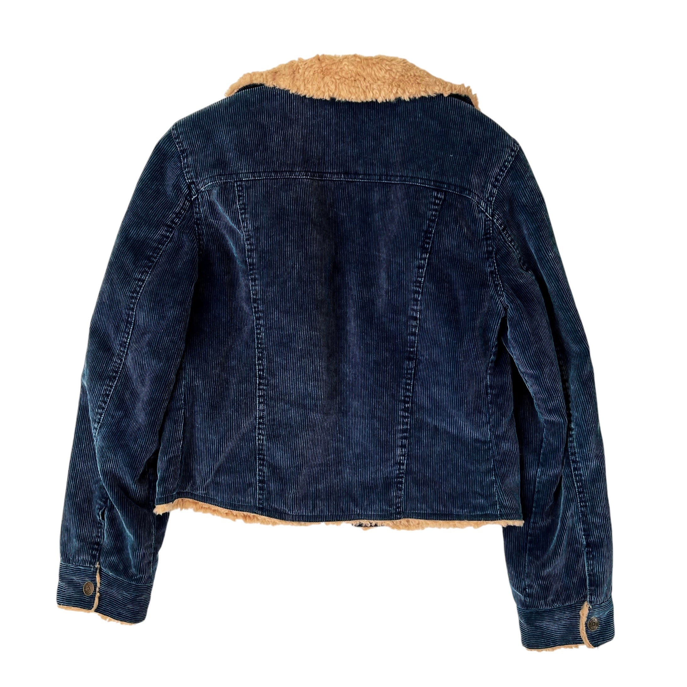 Furry Blue Corduroy Jacket (S/M)