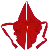Cherry Red Plunging Halter Top (S)
