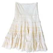 Creamy Tiered Petticoat Skirt (S)