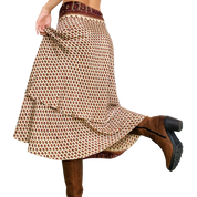 Vintage Tiered Silk Wrap Skirt (One Size)
