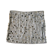 Silver Embellished Mini Skirt (M)