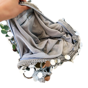 Flashy Silver Crochet Purse