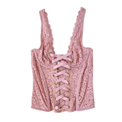 Dusty Rose Lace Corset Top (S)