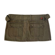Army Green Cargo Mini Skirt (M)
