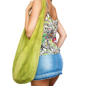 Italian Suede Lime Green Bag