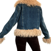 Faux Mongolian Fur Jacket (M)