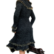 Fur Trim Duster Cardigan (S/M)