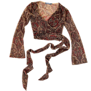 90s Sparkly Wrap Top (S/M)