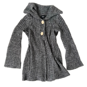 Cozy Gray Knit Duster Cardi (M)