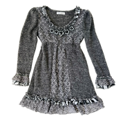 Gray Knit Babydoll Dress (S/M)