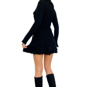 Furry Black Wrap Cardi (S/M)