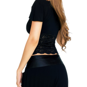 Bebe Lacy Black Top (XS/S)