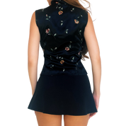 90s Floral Satin Top (S)