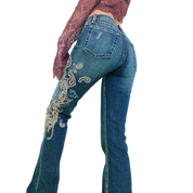 Early 2000s Embroidered Jeans (XS)