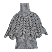 Slouchy Gray Knit Sweater (S/M)