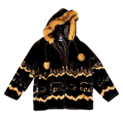 Vintage Furry Hooded Bear Coat (M/L)