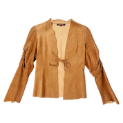 Vintage Suede Tie Front Shacket (S)