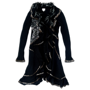Funky Black Knit Duster Cardigan (M)