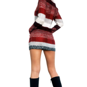 Striped Knit Mini Dress (S/M)