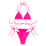 Hot Pink Laced Bikini Top (XS-XL)