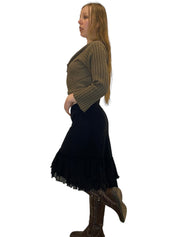 Vintage 90s Sheer Midi Skirt (M)