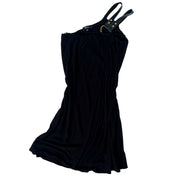 Slinky Black One Shoulder Mini Dress (S)