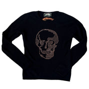 Cashmere Rhinestone Skull Sweater (M)