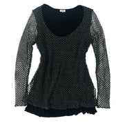 Vintage Layered Fishnet Top (M)