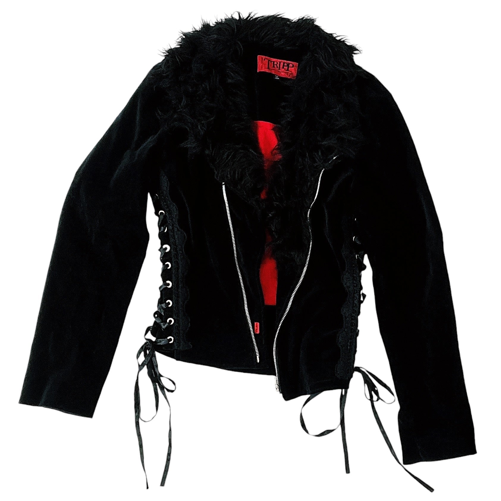 Tripp Furry Lace Up Jacket (S/M)