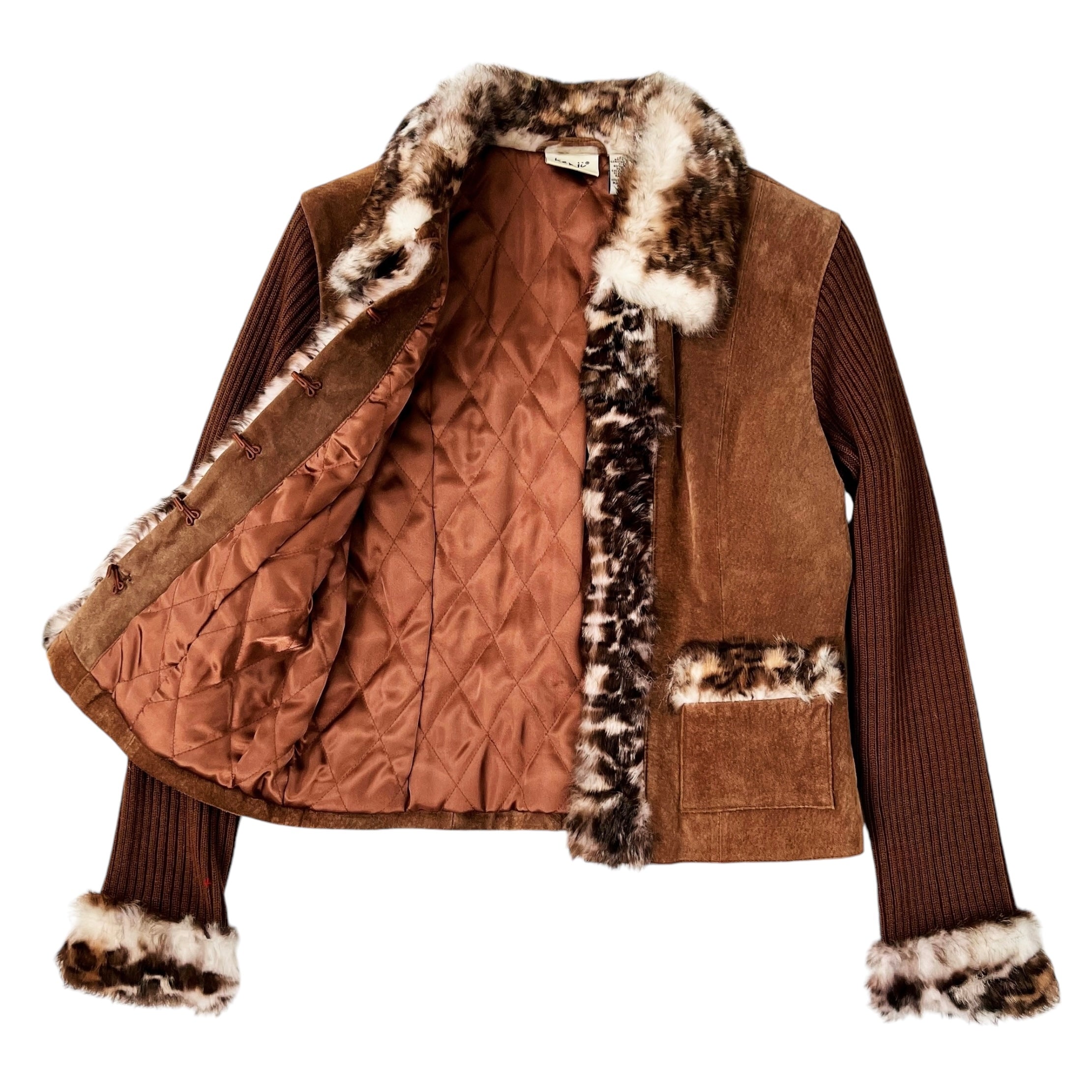 Suede & Rabbit Fur Jacket (S/M)
