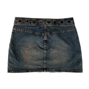 Grungy Grommet Mini Skirt (S)