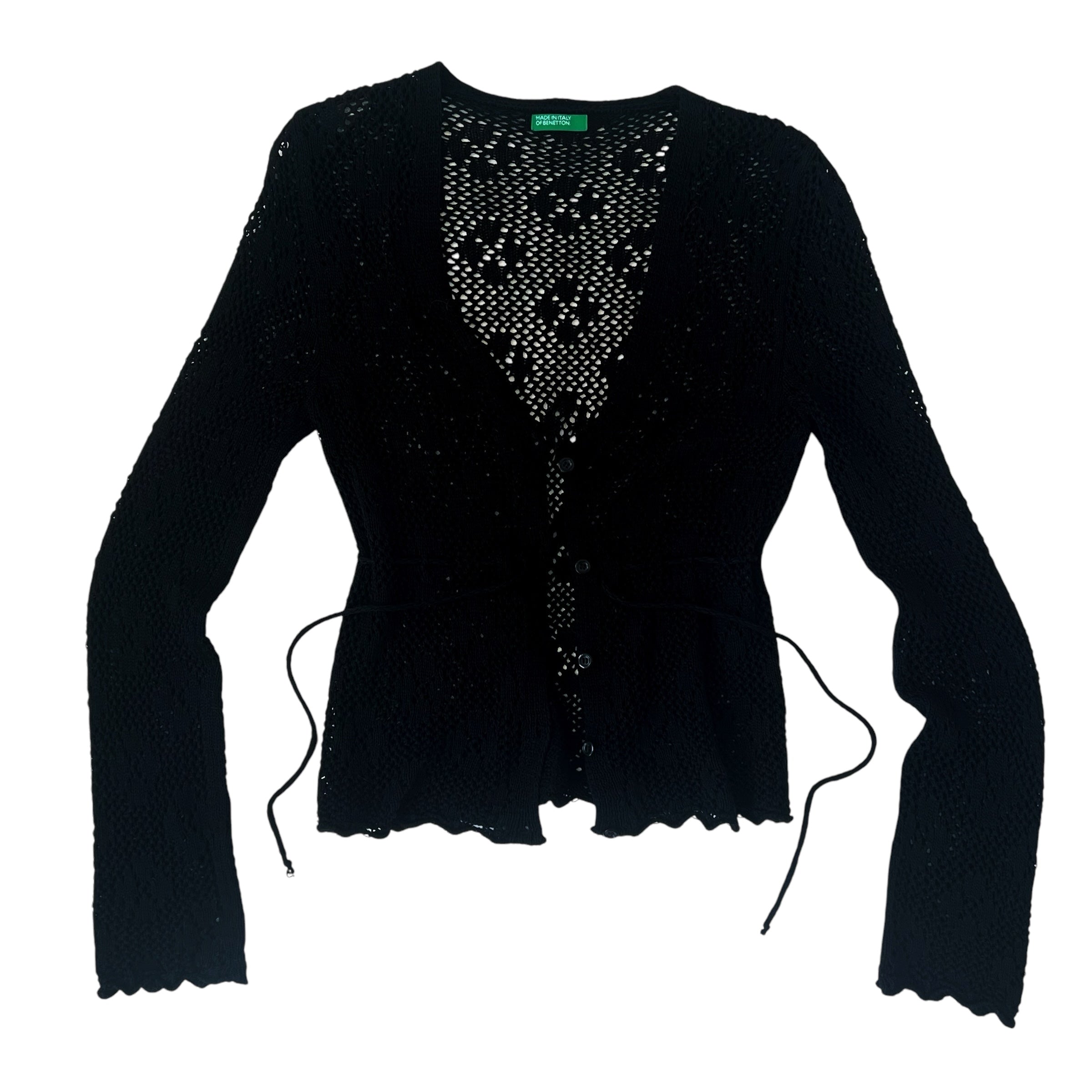 Italian Open Knit Cardi Top (S/M)