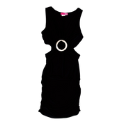 90s Black Cutout Mini Dress (XS/S)