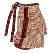 Vintage Tiered Silk Wrap Skirt (One Size)