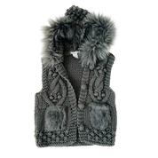 Furry Chunky Knit Vest (M)