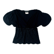 Bebe Lacy Black Top (XS/S)