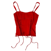 Marciano Vibrant Red Corset Top (XS)