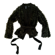 Furry Moss Green Knit Cardigan (S-L)
