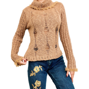 Furry Silk Knit Sweater (M)