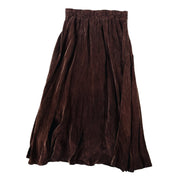 Vintage Flowy Brown Midi Skirt (S)