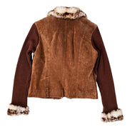 Suede & Rabbit Fur Jacket (S/M)