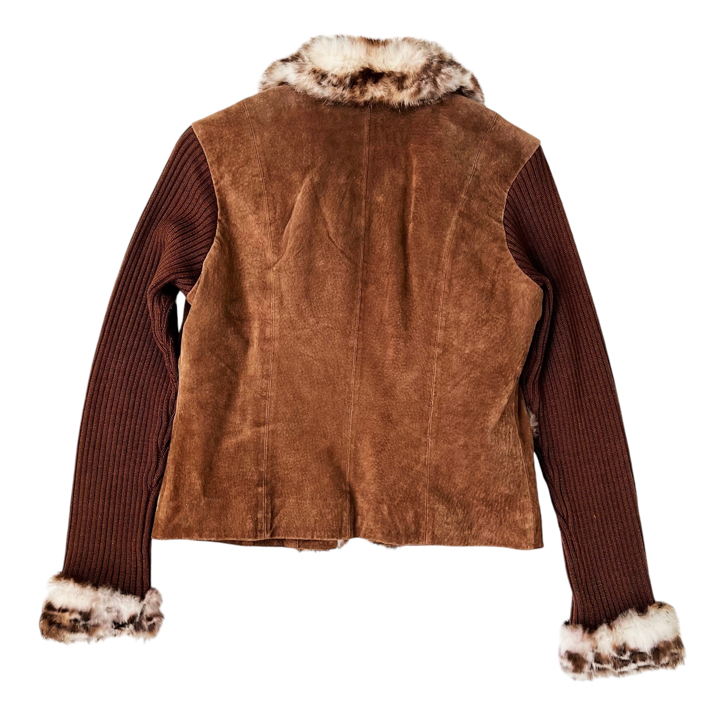 Suede & Rabbit Fur Jacket (S/M)